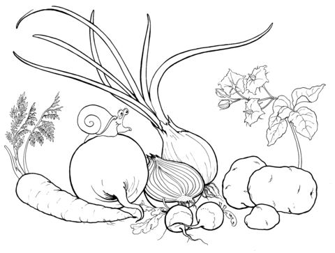 Veggies  Coloring Page